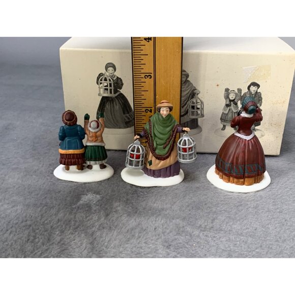 Department 56 Heritage Village "The Bird Seller" Handpainted Porcelain Figurines - Picture 3 of 7
